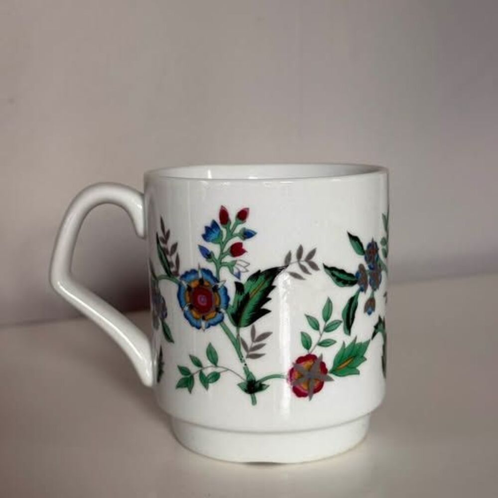 Vintage PMC Floral Ceramic Mug